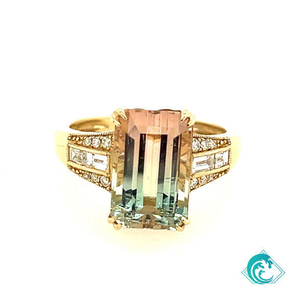 14KY Tourmaline Keely Ring