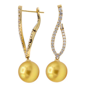 14KY Golden South Sea Pearl Lala Earrings