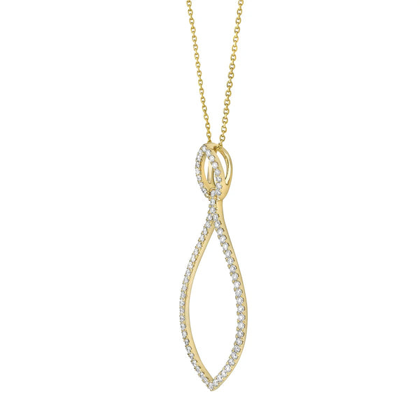 14KY Diamond Drop Renee Pendant