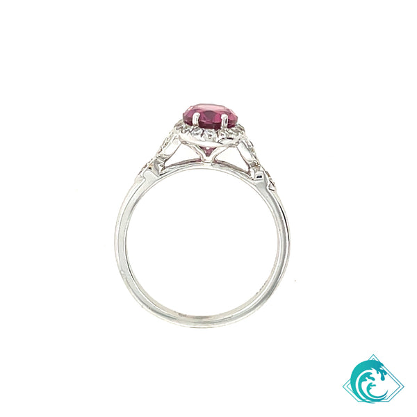 18KW Pink Spinel Ring