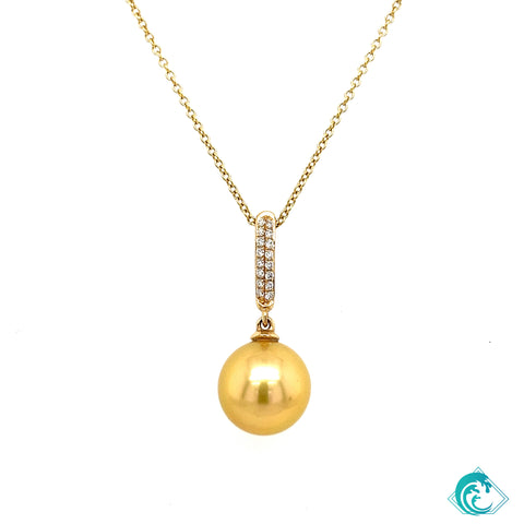 14KY Golden Indonesian Gia Pearl Pendant