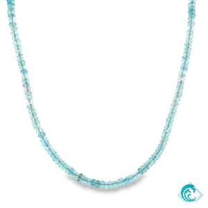 14KW Aquamarine Beaded Necklace