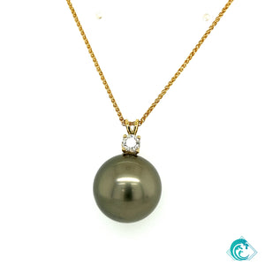 18KY Ariana Tahitian Pearl Pendant