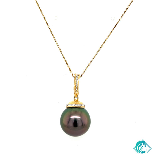 14KY Tahitian Pearl Omao Pendant