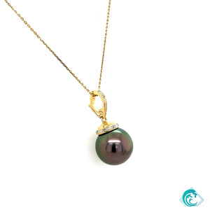 14KY Tahitian Pearl Omao Pendant