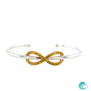 18KW Yellow Diamond Eternity Bangle