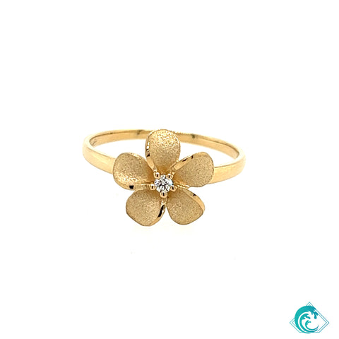 14KY Plumeria Ring