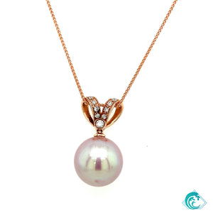 14KR Pink Freshwater Pearl Chloe Pendant