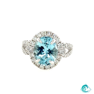 14KW Aquamarine Kassi Ring