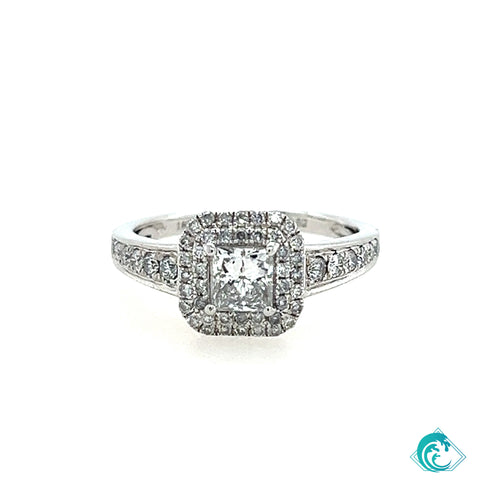 18KW Princess Cut Diamond Raya Engagement Ring