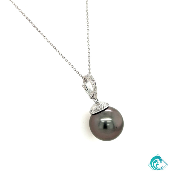 14KW Tahitian Pearl Omao Pendant