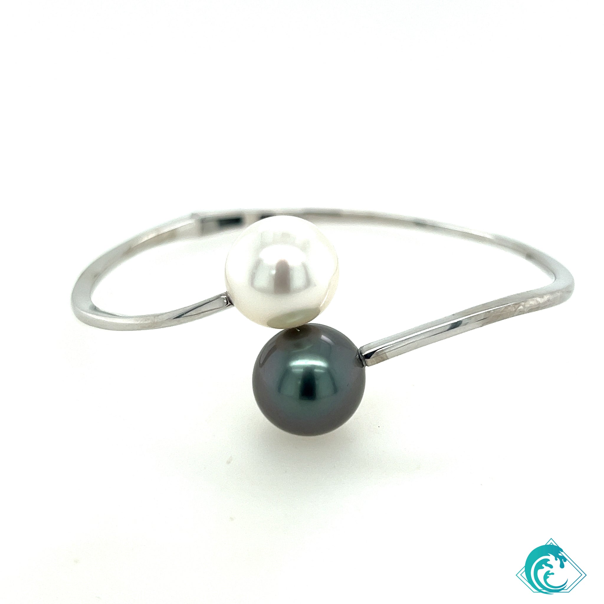 14KW Tahitian & Australian Pearl Cuff Bracelet