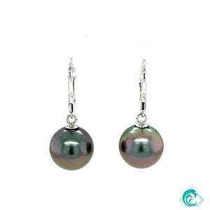 14KW Tahitian Pearl Hana Earrings