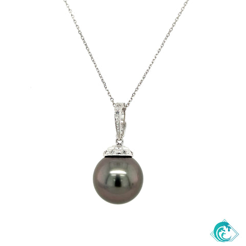 14KW Tahitian Pearl Omao Pendant