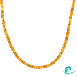 Gold Filled Citrine Beaded Necklace