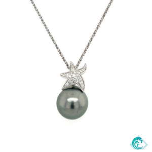 14KW Tahitian Pearl Starfish Pendant