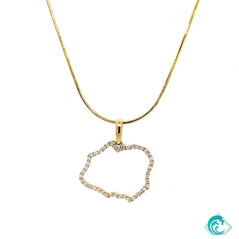 14K Yellow Gold & Diamond Kaua’i Pendant