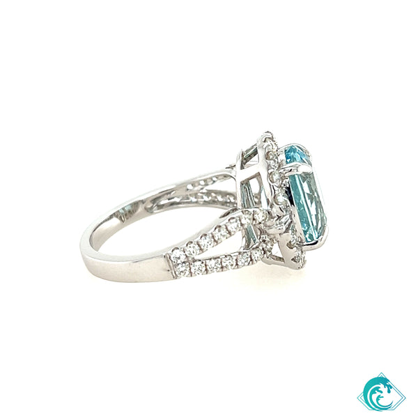 14KW Aquamarine Kassi Ring