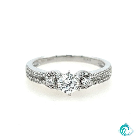 14KW Round Diamond Haily Engagement Ring