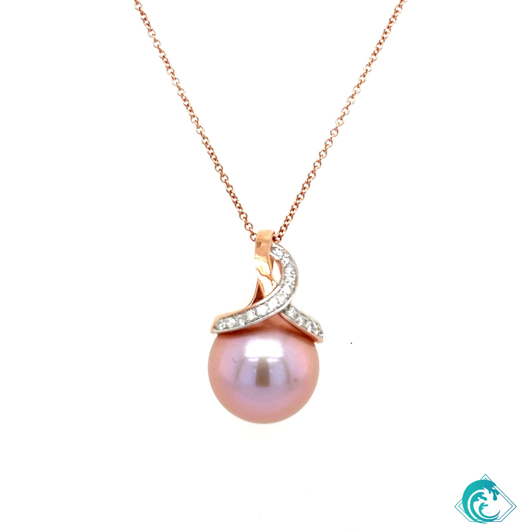 14K Rose Gold Pink Edison Pearl Lani Kai Pendant