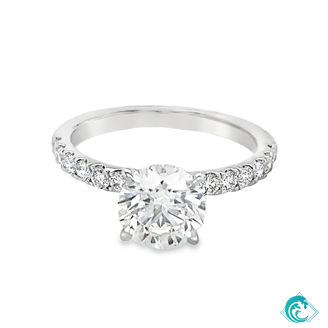 14KW Sustainably Created Round Diamond Leilani Ring