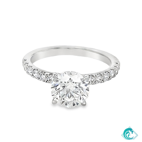 14KW Sustainably Created Round Diamond Leilani Ring