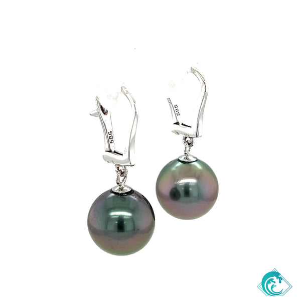 14KW Tahitian Pearl Hana Earrings