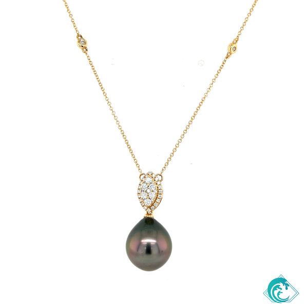 18KY Tahitian Pearl Nala Necklace