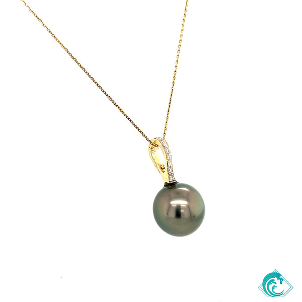 14KY Tahitian Pearl Enhancer Pendant