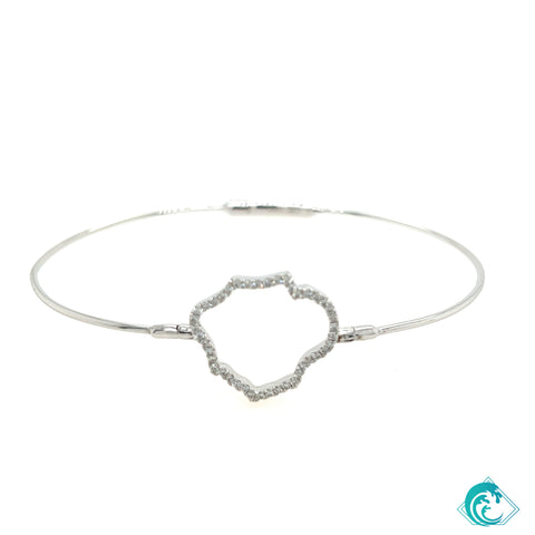 14KW Diamond Kauai Island Bangle