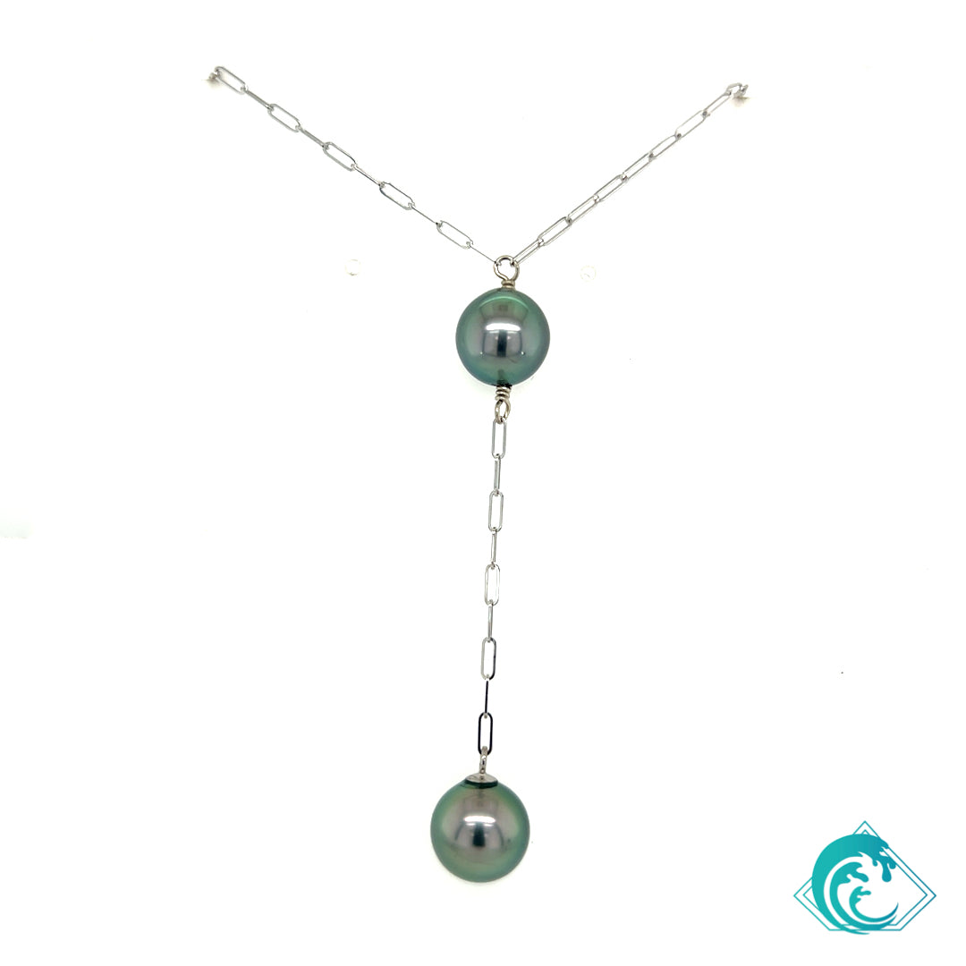 14KW Tahitian Pearl Lariat