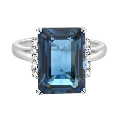 14KW London Blue Topaz Ring