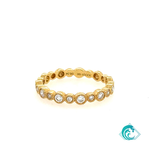 18K Stackable Diamond Bands