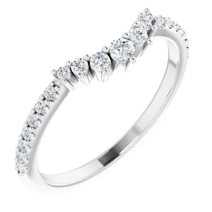 14KW Curved Diamond Lani Ring