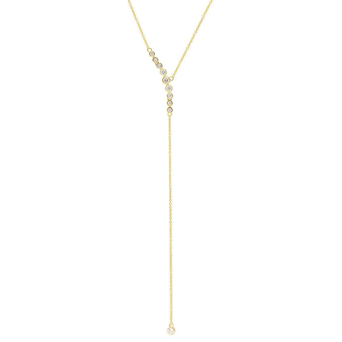 18KY Leilani Diamond Lariat Necklace