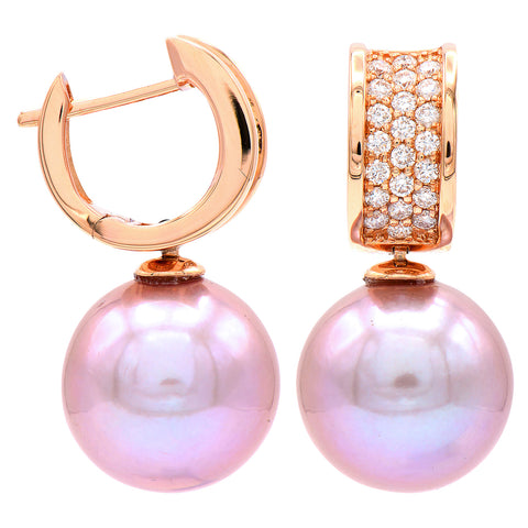 18K RG Pink Edison Pearl Akala Earrings