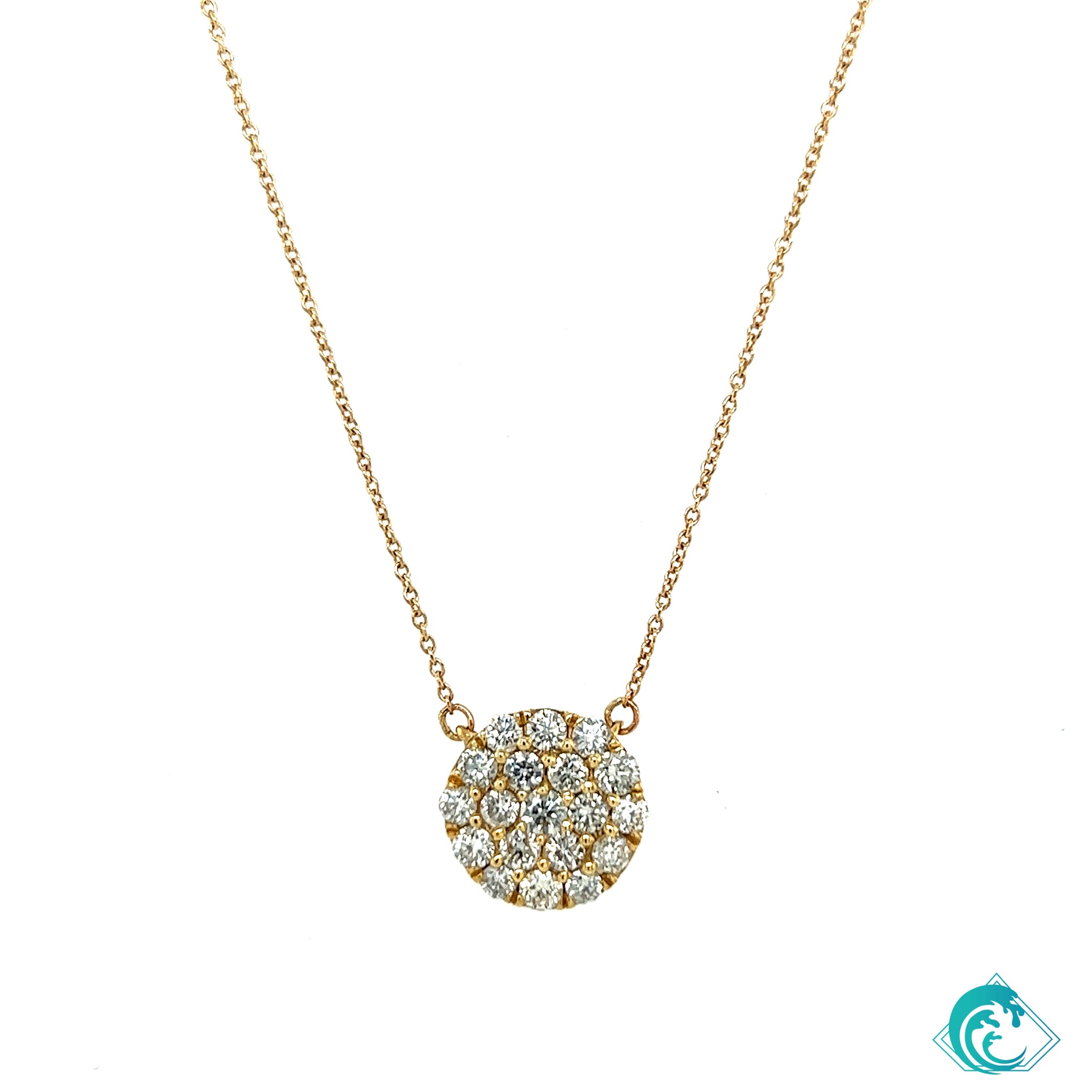 14K YG Mamo Diamond Pendant