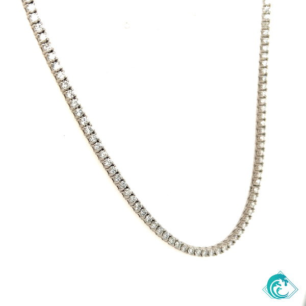 14KW Diamond Tennis Necklace (7.32cts)