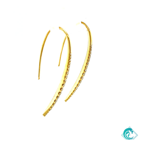 18K YG Diamond Maui Earring