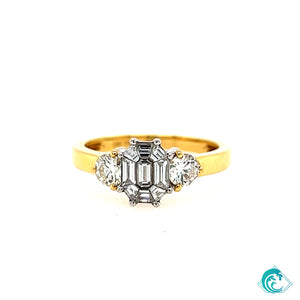 18K YG Zelle Diamond Ring