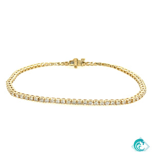 14KY Dainty Diamond Tennis Bracelet