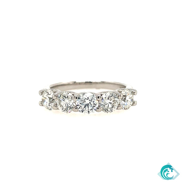 18KW 5 Stone Diamond Band (2ct)