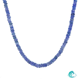 Sterling Faceted Tanzanite Beaded Necklace