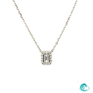 14KW Baguette Diamond Necklace