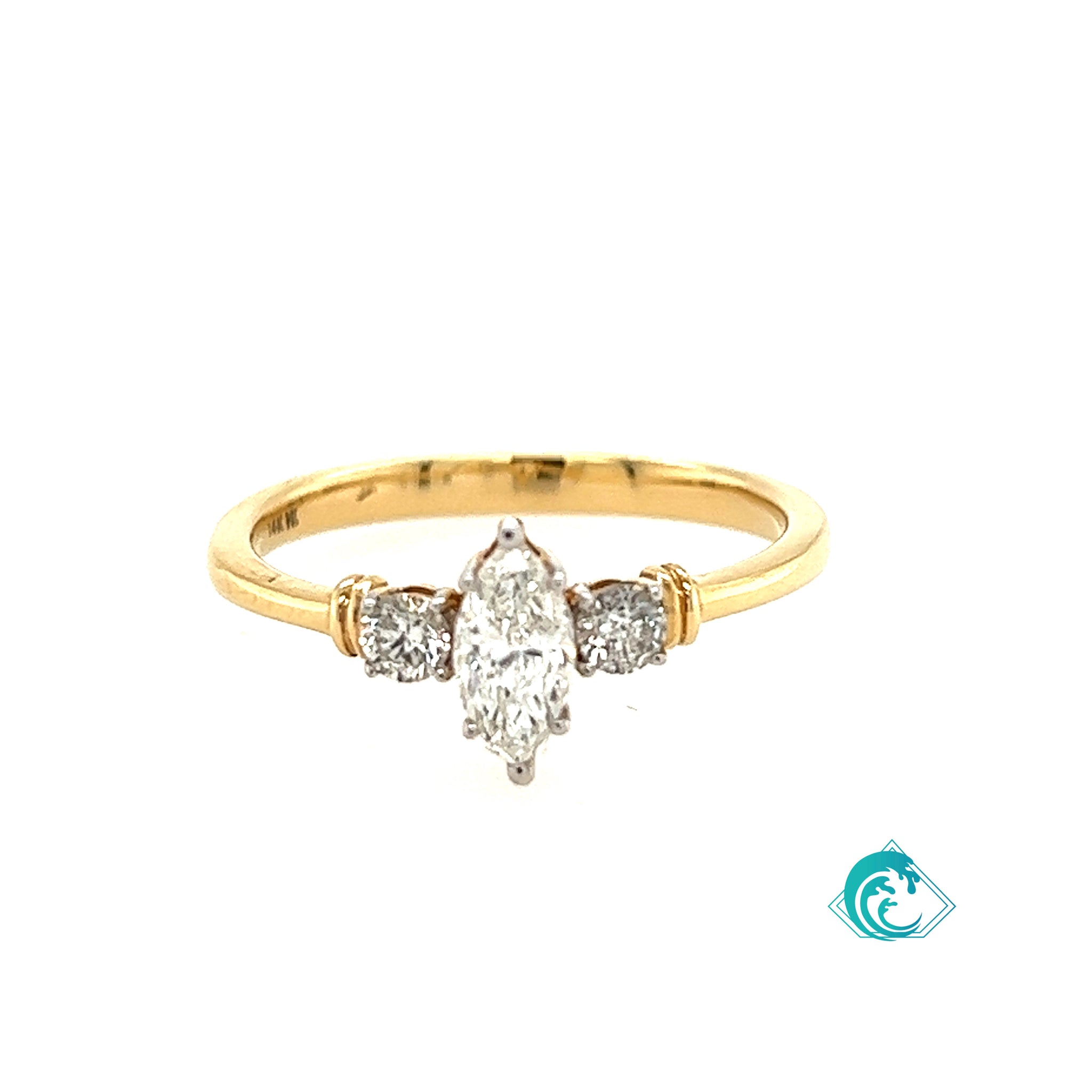14KY Diamond Adrienne Ring