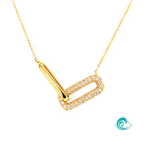 18K YG Addison Diamond Necklace