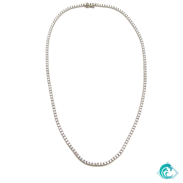 14KW Diamond Tennis Necklace (7.32cts)