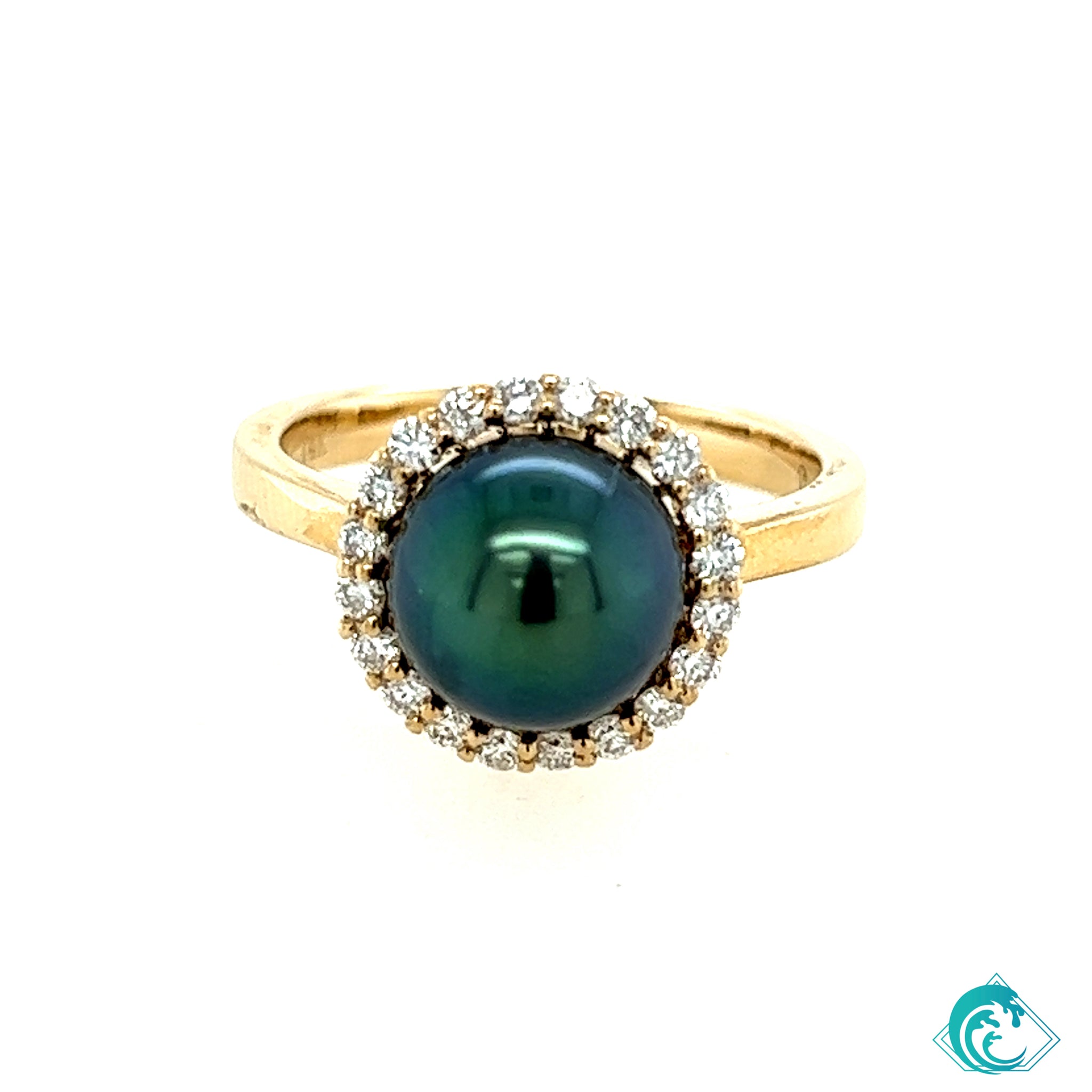 14KY Joyce Tahitian Pearl & Diamond Ring