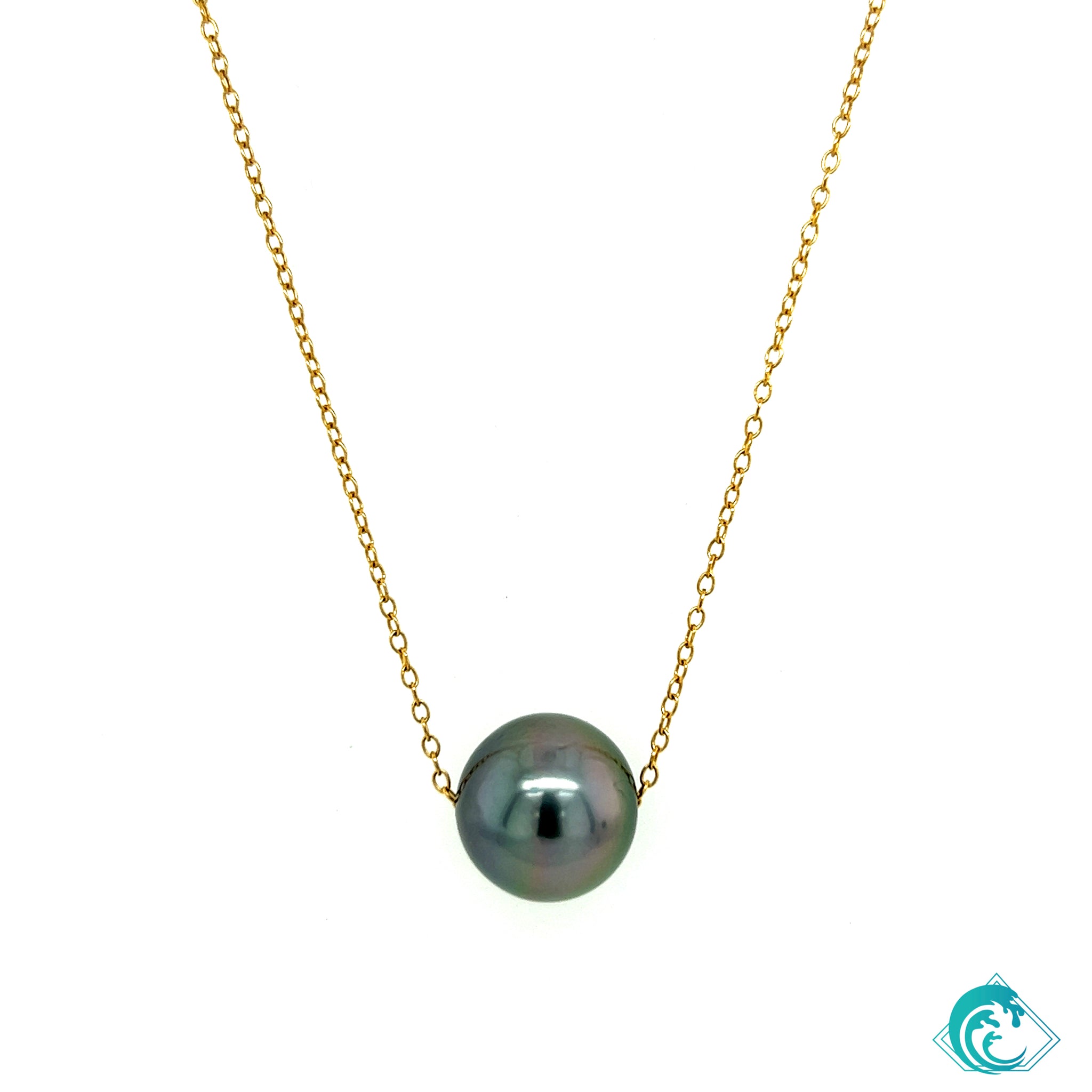 Gold Filled Tahitian Pearl Floater