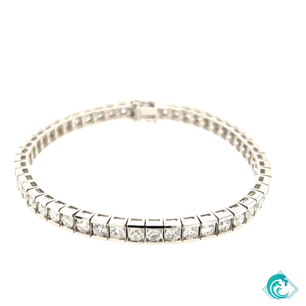 18K Diamond Tennis Bracelet 7"